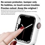 BOTOMALL Compatible with Apple Watch Case 45mm Series 9 (2023) Series 8 Series 7 Soft Flexible TPU Thin Lightweight Protective Bumper for iWatch [No Screen] – White