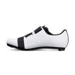 Fizik mens Tempo Powerstrap cycling footwear, White/Black, 9.5 – 10 US