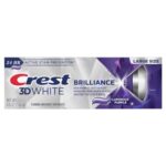 Crest 3D White Brilliance Luminous Purple Teeth Whitening Toothpaste, 4.6 oz Pack of 3, Anticavity Fluoride Toothpaste, Fights 100% More Surface Stains, 24 Hour Active Stain Prevention