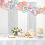 PartyDelight White 2FT X 8FT Sparkly Sequin Backdrop Curtains, 2 Panels, for Wedding, Party, Room Decorations