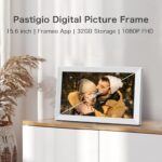 Digital Picture Frame WiFi, 15.6 Inch Frameo Digital Photo Frame, 32GB Memory, 1920*1080 IPS HD Touch Screen, Auto-Rotate, Share Pictures Video Instantly, Gift for Mom, Wedding, Birthday, Anniversary