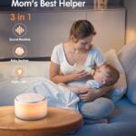 FamiSym White Noise Sound Machine Baby for Sleeping with Night Light – 34 Soothing Sounds, Rechargeable White Noise Machine for Baby Kids Adults Sleep, Portable Lullaby Machine Baby Soother