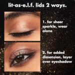 e.l.f. Fine As Fleck Glitter Eyeshadow, Long-Lasting Sheer Eye Makeup With A Shimmer Finish, Soft, Smooth Formula, Vegan & Cruelty-Free, White Hot